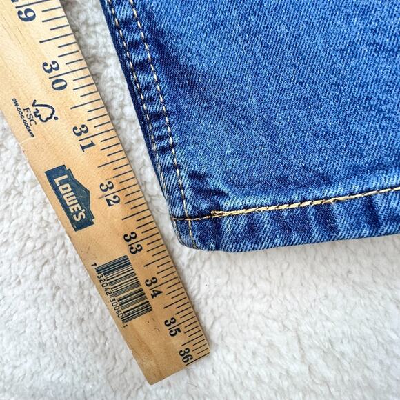 Levis 511 Jeans Mens 32x34 Dark Blue Denim Slim Fit Stretch Straight Leg Skater - Picture 5 of 14